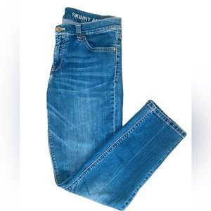 NY&C Women's Size 8 Curve Creator Skinny Ankle Cuffed Blue Jeans